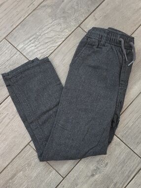 GAP Charcoal Herringbone Knit Joggers with Drawstring